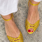 Isa | Gold Braided Sandals