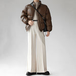 Flared Retro Wool Casual Trousers