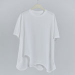 Irregular Wavy Hem Loose Pullover T-shirt