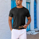 KZZ Men's Short-Sleeve T-Shirt – Casual Basic Top