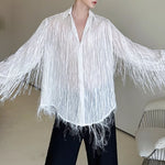Summer Loose Tassel Stage Party Casual Shirt