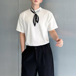 Summer Round Neck Loose Scarf Casual T-shirt