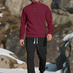 KZZ Men's knitted suit