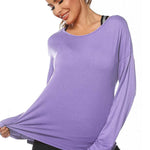 Long Sleeve Open Back Workout Tops from Zeagoo (Us Only)