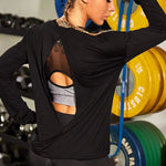 Long Sleeve Open Back Workout Tops from Zeagoo (Us Only)