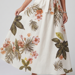 Prairie | Robe maxi à panneaux botaniques et col halter drapé