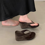 Women's Toe Post Platform Wedge Sandals
