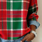 Élora | Chemise carreaux & denim