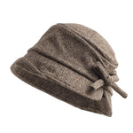 Women's Woven Bow Bucket Hat | Soft Winter Style