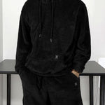 KZZ Men's Hooded Sweatshirt Shorts Set, Very Worthwhile Hoodie Top Pants Two-Piece Suit