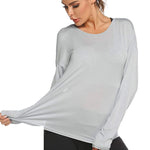 Long Sleeve Open Back Workout Tops from Zeagoo (Us Only)