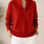 Women's Relaxed V-Neck Knit Jumper