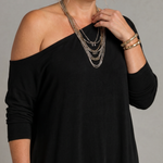 Asterelle | One Shoulder Side Slit Flowing Midi Dress