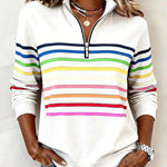 Maggie | Casual Multicolor Stripe Pullover
