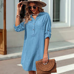 Zeagoo Women's Cotton Shirt Dress