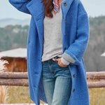 Long-Sleeved Merino Coat With Buttons