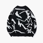 KZZ Men's Knitted Long Sleeve Sweater Crew Neck Graphic Casual Regular Fit Jumper