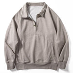 Half-zip Lapel Loose Casual Long-sleeved Sweatshirt