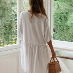 Zeagoo Women's Casual Swimsuit Cover Up Blouses Button Down Beach Tunic Dress Bathing Suit Coverup