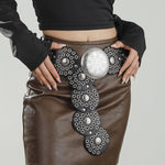 Western Style Round Disc Waist Belt