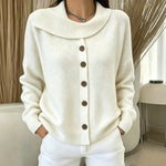 Women's Draped Collar Knit Cardigan