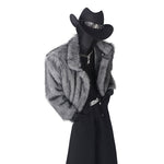 Large Fur Collar Warm Reversible Jacket