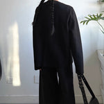 Multi-button Straight Shoulder Loose Casual Cardigan