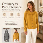 Women's Draped Collar Knit Cardigan