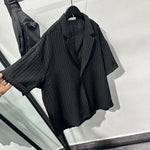 Embossed Pattern Solid Color Lapel Shirt