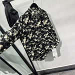 Printed Rhinestone Drape Loose Shirt