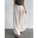 High-waisted Drawstring Pleated Culottes