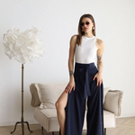Nila | Pantalon portefeuille taille haute