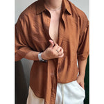 Solid Color Loose Casual Shirt