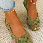 ODETTE | Woven Upper Flat Sandals