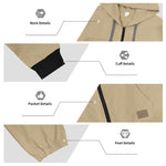 KZZ Men's Hooded Workwear Casual Street Style Jumpsuit