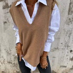 Joséphine | Pull sans manches en maille confortable