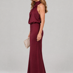Nopal | Sleeveless Draped Neck Midi Dress