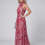 Avien | Soft Halter Neck Midi Dress