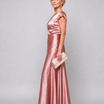 Samouse | Cap Sleeve Wrap Bodice Maxi Dress