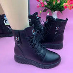 Women's Lace-Up Side Zip Winter Ankle Boots