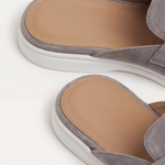 Mediterraneo | Mocassino Aperto Camoscio — Grigio Chiaro