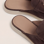 Mediterraneo | Mocassino Aperto Camoscio — Marrone