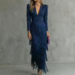 Elegant Dress with Fringes Élise by La Scintilla