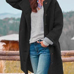 Long-Sleeved Merino Coat With Buttons