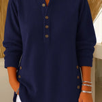 Women's Solid Colour Crew Neck Long Sleeve Casual Knit Pullover
