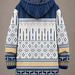 Elara Heritage Geometric Hooded Jacket