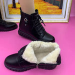 Women's Lace-Up Side Zip Winter Ankle Boots