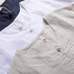 Button Loose Casual Round Neck T-shirt