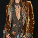 Marcela | Vintage Floral Print Patchwork Blazer