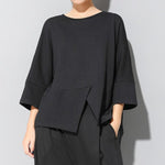 Loose-fitting Patchwork Casual T-shirt